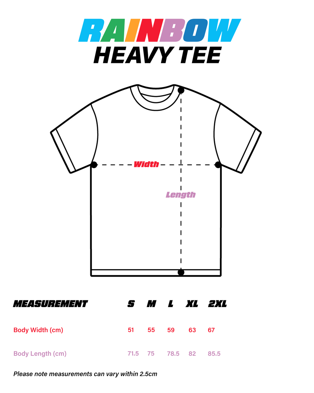 RELOAD RAINBOW HEAVY TEE